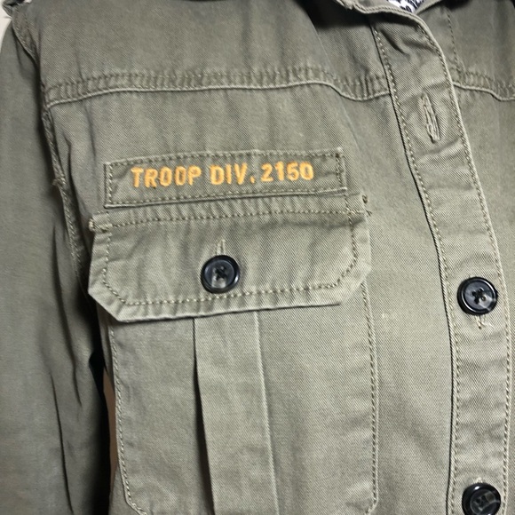 Forever 21 Utility Military Style Button Down Shirt Jacket - Picture 3 of 11